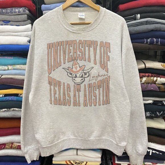 Vintage University of Texas at Austin Sweatshirt, Texas Longhorns Football Shirt - Picture 1 of 2